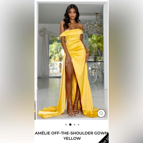 LONG FORMAL SATIN DRESS - Picture 2 of 3